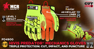 MCR SAFETY, L ( 9 ), ANSI Cut Level A9, Cut-Resistant Gloves -  55VT30